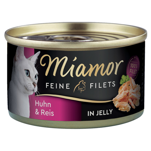 Miamor Feine Filets mit Huhn & Reis in Jelly 100 g - 24 Stück