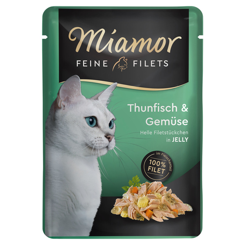Miamor Feine Filets mit Thunfisch & Gemüse in Jelly Pouch 100 g - 24 Stück