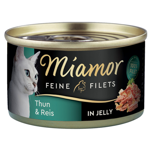 Miamor Feine Filets mit Thunfisch & Reis in Jelly 100 g - 24 Stück