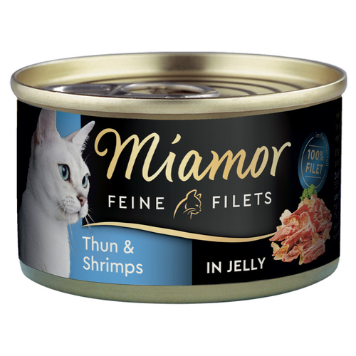 Miamor Feine Filets mit Thunfisch & Shrimps in Jelly 100 g - 24 Stück