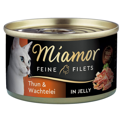 Miamor Feine Filets mit Thunfisch & Wachtelei in Jelly 100 g - 24 Stück