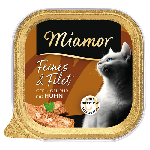 Miamor Feines & Filet Geflügel Pur & Huhn 100 g - 16 Stück