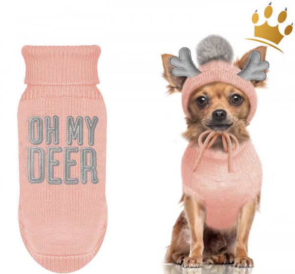 Milk & Pepper Hundepullover Deer Rose