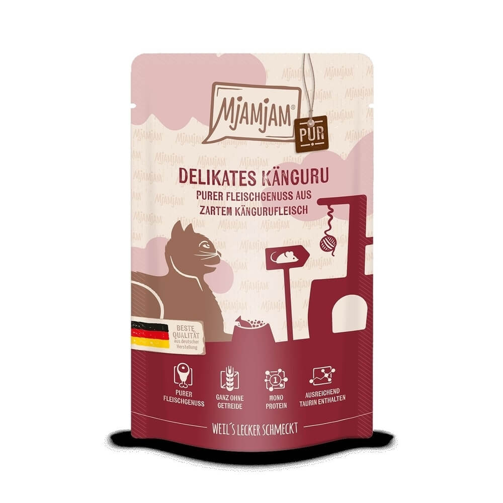 MjAMjAM Katzen Nassfutter purer Fleischgenuss zartes Känguru - 800g