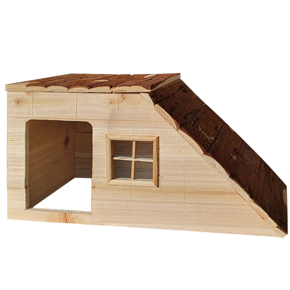 Nager Haus / Kaninchen Haus / Kleintier Haus mit Rampe