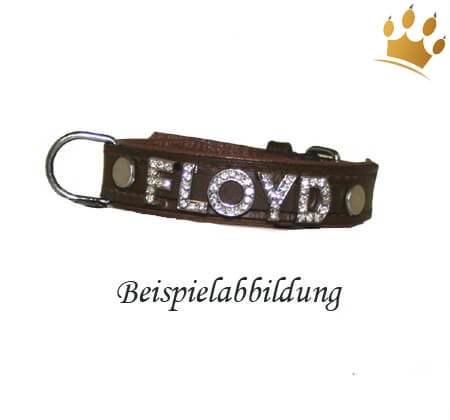 Namenshalsbänder mit Strass Braun