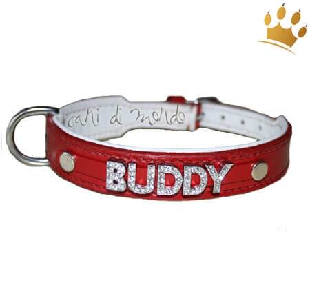 Namenshalsbänder mit Strass Rot