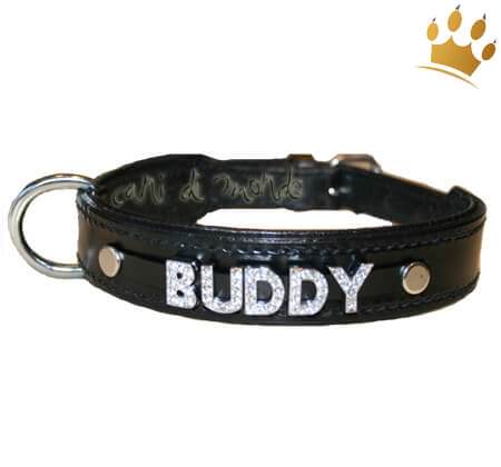 Namenshalsbänder mit Strass Schwarz