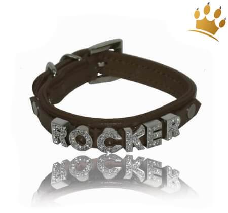 Namenshalsband Dog Braun