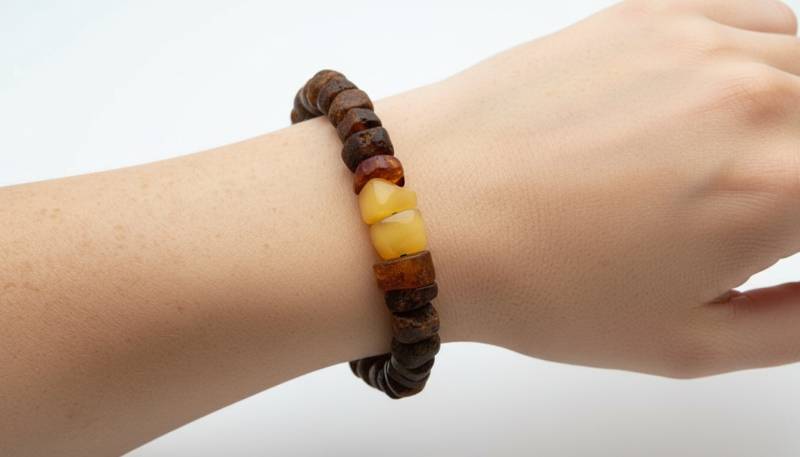 Natur Bernsteinarmband Scheiben - 21cm