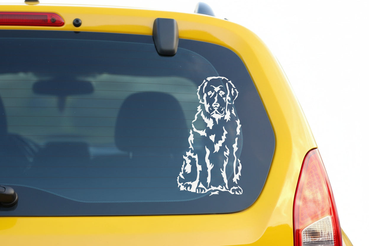 Neufundländer Aufkleber Auto, Wohnmobil & Wandtattoo - H20cm / Schwarz