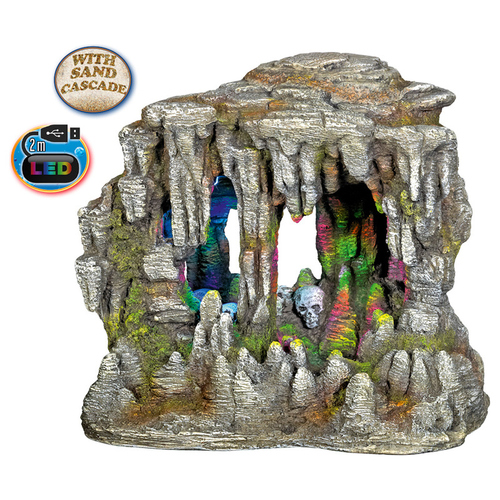 Nobby Aquariendekoration Höhle mit LED