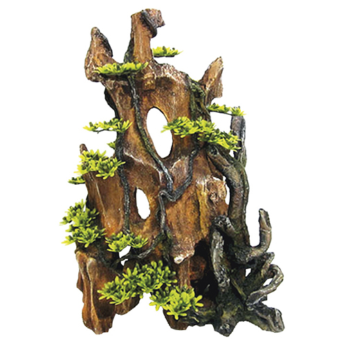 Nobby Aquariendekoration Holz mit Pflanzen braun