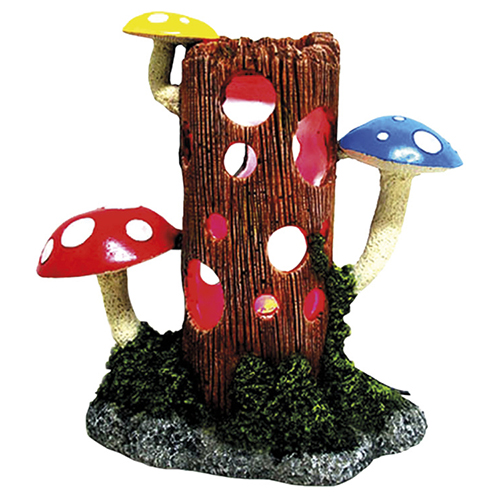 Nobby Aquariendekoration Stamm und Pilze mit LED