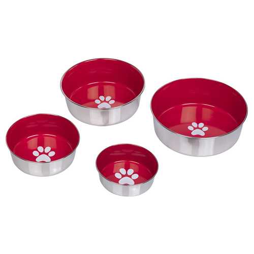 Nobby Edelstahlnapf Heavy Paw, rutschfest rot, Fassungsvermögen: 1,15 l