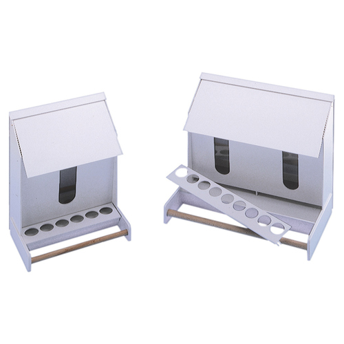 Nobby Futterautomat-Kunststoff Sittiche weiß, Maße: 30 cm - 2 Fächer