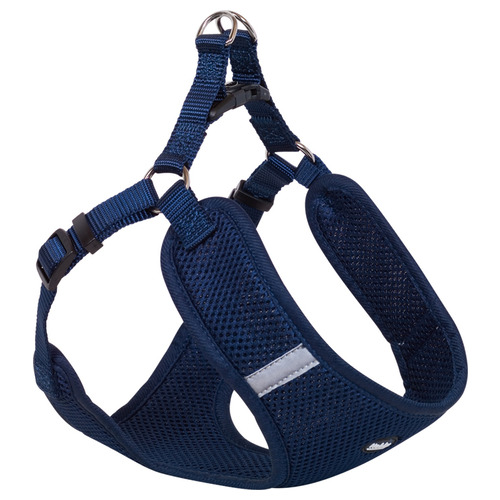 Nobby Geschirr Mesh Reflect blau, Größe: XL / Breite: 25 mm