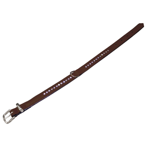 Nobby Halsband Crystal einreihig braun/schwarz