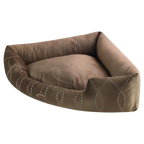 Nobby Hunde Eckbett Ceno braun, Maße: 60 x 60 x 17 cm