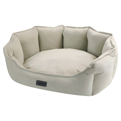 Nobby Hundebett Cacho oval beige, Maße: 55 x 50 x 21 cm
