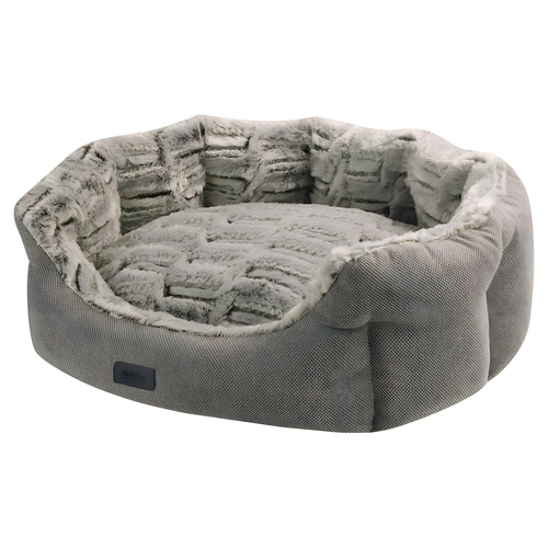 Nobby Hundebett Cacho oval hellbraun, Maße: 55 x 50 x 21 cm