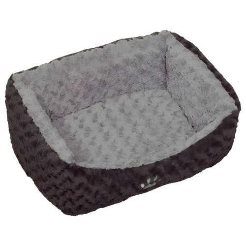 Nobby Hundebett Seoli dunkelgrau/hellgrau, Maße: 45 x 40 x 18 cm