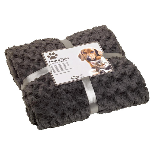 Nobby Hundedecke Fleece Plaid Super Soft grau, Größe: S