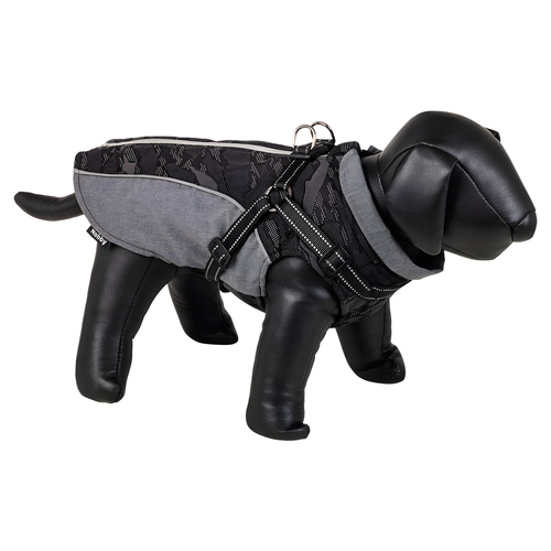 Nobby Hundemantel Reku 2 in 1 grau/schwarz, Größe: 29 cm