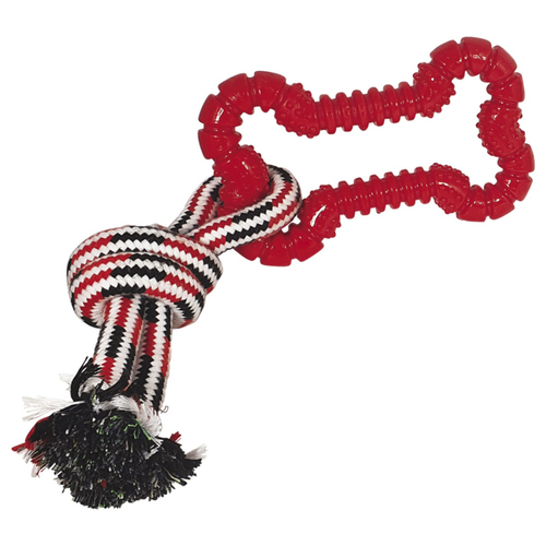 Nobby Hundespielzeug X-MAS Knochen mit Seil