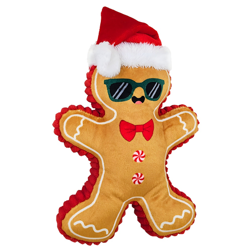 Nobby Hundespielzeug Xmas Lebkuchenman "Cool" aus Plüsch