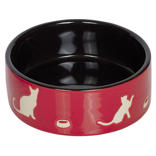 Nobby Katzen Keramiknapf Shape rot/schwarz