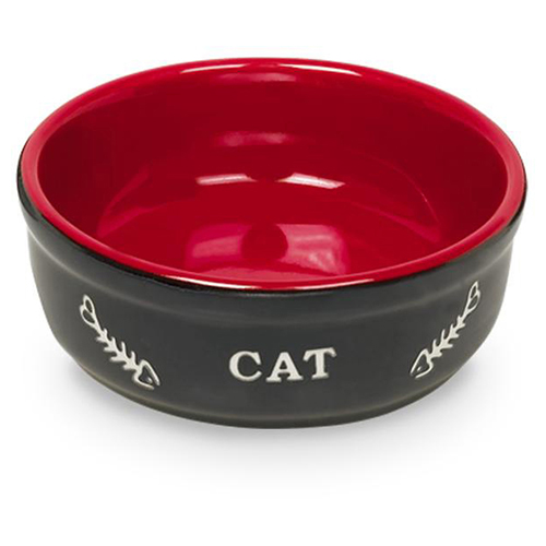 Nobby Katzen Keramikschale Cat schwarz/rot Nobby Katzen Keramikschale Cat schwarz/rot