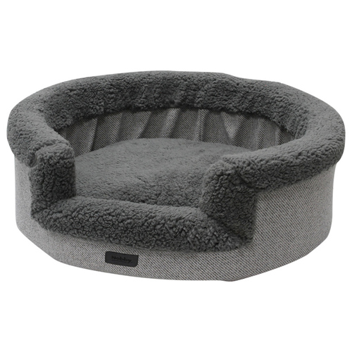 Nobby Katzenbett Komfort oval Jasin grau, Maße: 85 x 75 x 19 cm