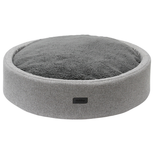 Nobby Katzenbett Komfort rund Jasin grau, Maße: Ø 80 x 17 cm