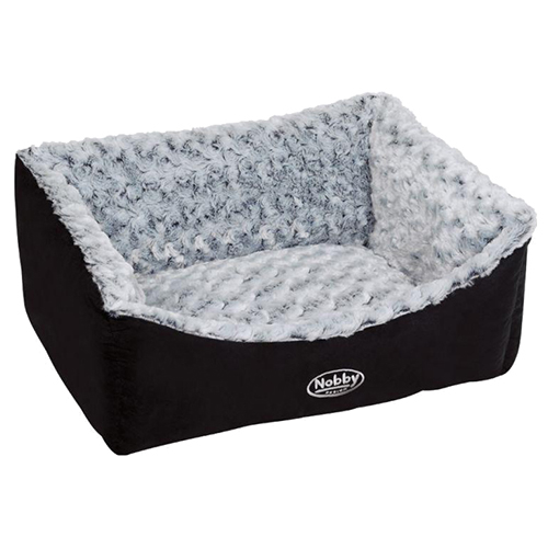 Nobby Katzenbett eckig Arusha schwarz, Maße: 60 x 48 x 19 cm