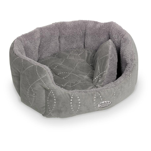 Nobby Katzenbett oval Ceno grau/grau, Maße: 65 x 57 x 22 cm