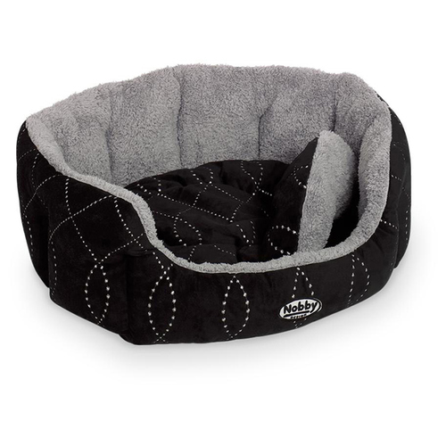 Nobby Katzenbett oval Ceno schwarz/grau, Maße: 65 x 57 x 22 cm Nobby Katzenbett oval Ceno schwarz/grau, Maße: 65 x 57 x 22 cm
