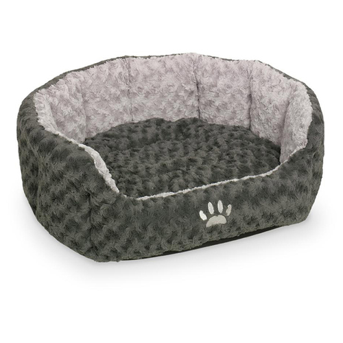 Nobby Katzenbett oval Seoli dunkelgrau/hellgrau, Maße: 45 x 40 x 19 cm