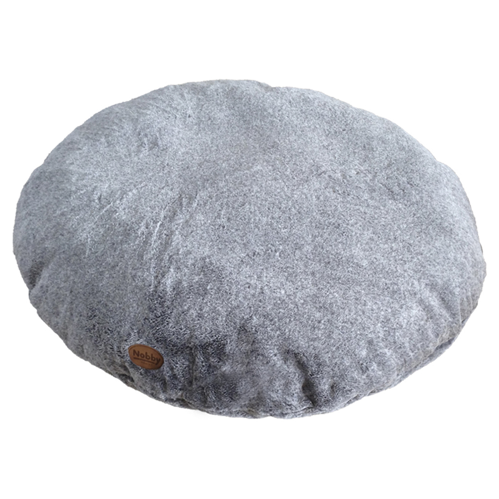 Nobby Katzenkissen rund Cuddly hellgrau, Maße: Ø 132 cm x 20 cm