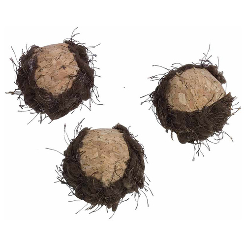 Nobby Katzenspielzeug Kork Bälle 3er Pack mit Rassel