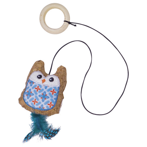 Nobby Katzenspielzeug Kork Eule mit Catnip und mit Holzring blau Nobby Katzenspielzeug Kork Eule mit Catnip und mit Holzring blau
