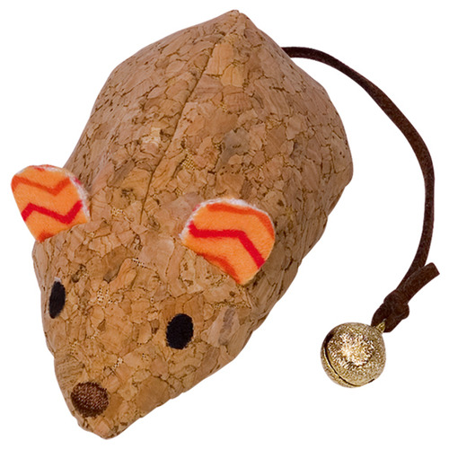 Nobby Katzenspielzeug Kork Maus mit Catnip orange