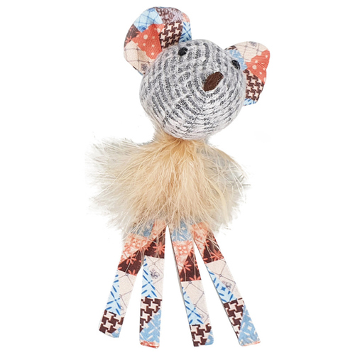 Nobby Katzenspielzeug Plüsch Maus Patchwork
