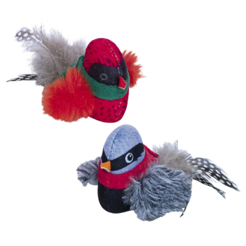 Nobby Katzenspielzeug Plüsch Vögel mit Sound