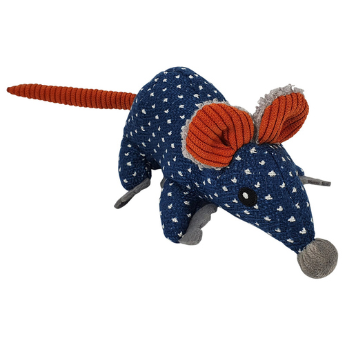 Nobby Katzenspielzeug Stoffmaus mit Catnip blau/rot