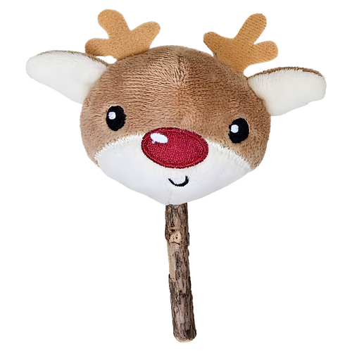 Nobby Katzenspielzeug Xmas Rentier mit Matatabi Stick aus Plüsch