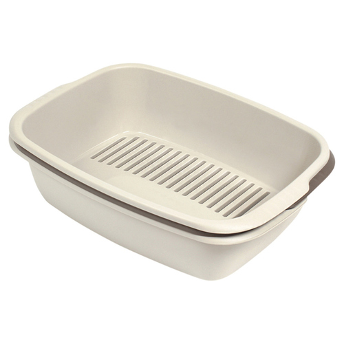 Nobby Katzentoilette mit Sieb Miso sand/moka