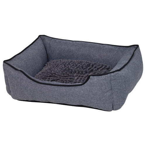 Nobby Komfortbett eckig Classic Moppy grau für Katzen, Maße: 60 x 50 x 18 cm