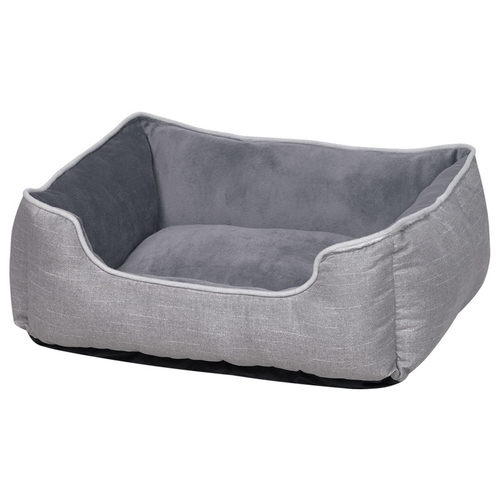 Nobby Komfortbett eckig Classic Purna grau für Katzen, Maße: 60 x 50 x 18 cm