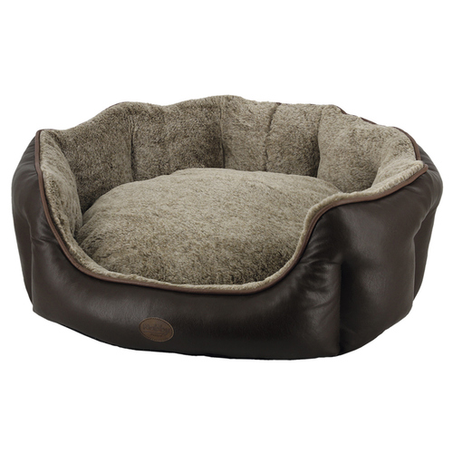 Nobby Komfortbett oval Tari braun, Maße: 86 x 70 x 24 cm